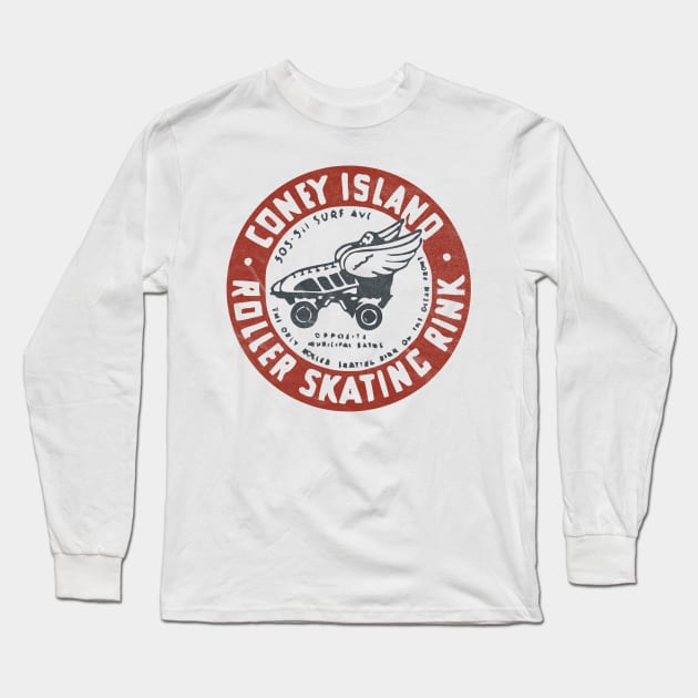 Coney Island Roller Skating Rink / Roller Skates Long Sleeve T-Shirt by RCDBerlin